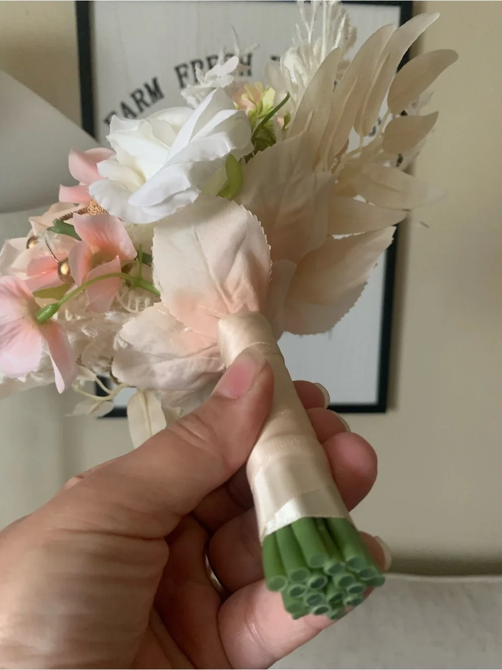Home Accents Blush Neutral Faux Floral Bouquet